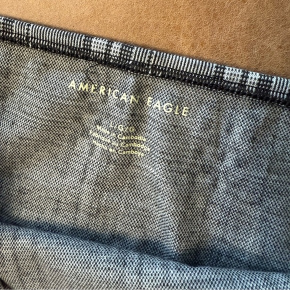 NWT American Eagle Gray Plaid Tube Top Size Large - Picture 3 of 7